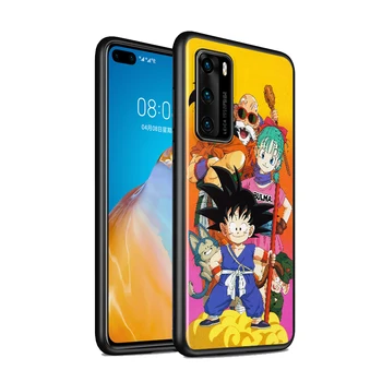 Dragon Ball Saiyan Gokas Silikoninis Dangtelis, Huawei P40 30 P20 Pro P9 P10 Lite E Plius 2019 Juoda Telefono Dėklas Fundas Coque