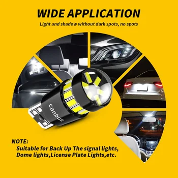 DXZ 10VNT T10 W5W, LED Lemputes, Objektyvas 18SMD 12V WY5W Canbus Automobilių Šalinimas Vidaus reikalų Žemėlapis Dome Skaityti Stovėjimo Signalo Lemputė Auto Lempos