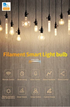 E27 WiFi Smart Lemputės Baltos šviesos srautą galima reguliuoti Šviesos Lemputės 7.5 W 220V LED Prožektorius eWeLink APP Kontrolės darbai su Alexa/ 