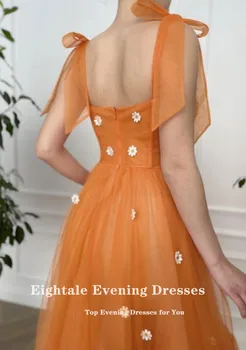 Elegantiškas Trumpas Prom Dresses 2021 Brangioji-Line Mygtukai Iškaulinėjimas Viršuje Oranžinė Šalis Suknelė Tiulio Įžymybė Baigimo Mergina Suknelė