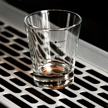 Espresso unciją taurės pyro stiklo matavimo puodelis su ženklu 2 unciją/60ml pagaminta Italijoje Sutirštės stiklo matavimo įrankiai, espresso
