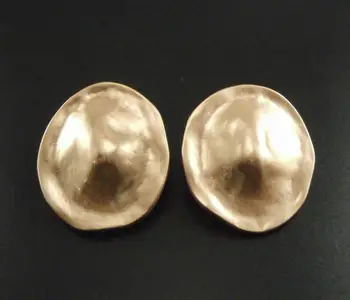 Europos ir Amerikos Papuošalai paprasta nereguliarus išgaubti ir įgaubti lydinio matinis aukso Chico s ausies segtukas