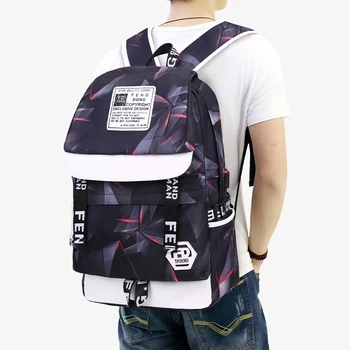 Fengdong vidurinės mokyklos kuprinė paauglių berniukų mokyklos krepšiai kolegijos studentų bookbag jaunimo mados kietas didelė kuprinė nešiojamojo kompiuterio krepšys 15.6