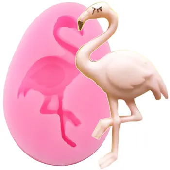 Flamingo Silikono Formų Kūdikio Gimtadienio Minkštas Tortas Dekoravimo Įrankiai, Virtuvės Kepimo Saldainiai, Šokolado Liejimo Formos
