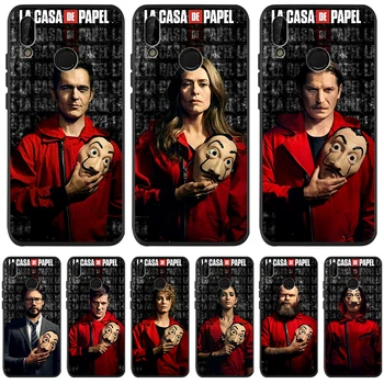 Funda Ispanija TV La Casa papel Heist Namas Popieriaus telefoną atveju Huawei P40 30 P20 P10 P8 Lite 2017 Mate 30 20 10 Lite Pro Dangtelį