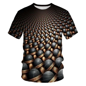 Geometrinis Kraštovaizdžio Grafika T-shirt Vyrams Vasaros Naują 3d Marškinėliai 3d Spausdinimo Modelis Negabaritinių Tees Mados Viršūnes Cool T-shirt