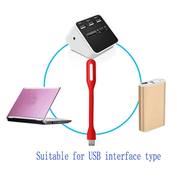 Greitas Laivas! Home Office Mini Nešiojamą USB LED Lempa, 5V 1.2 W Super Šviesus Knygos Šviesos Lempa Galios Banko PC Laptop Notebook