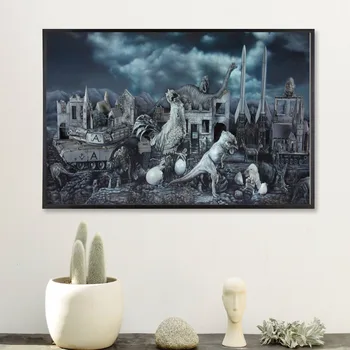 Guernica Neįtikėtinai Abstrakčių Lsd Rūgšties Plakatai Ir Spausdina Tapybos Drobės, Nuotraukos Ant Sienos Abstrakčiai Dekoratyvinis Namų Dekoro Obrazy