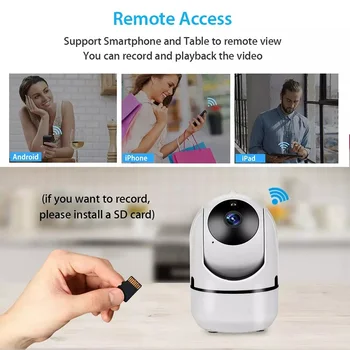 HD 1080P IP Kameros Tuya Smartlife App Saugumo WiFi Belaidė Mini VAIZDO Patalpų Namuose Kamera Alexa 