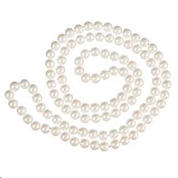 Ilgi Perlų Karoliai Vaiskiai Balta 8mm granules Dydis Žavi Sintetiniai Shell Perlai Karoliai 36inch Šalis Vestuvių Dovanos H870