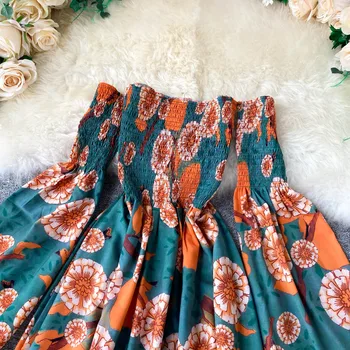 Ilgomis Rankovėmis Elegantiškas Šalis Boho Prabangūs Suknelė Rudenį Spausdinimo Pavasario Aukšto Juosmens-Line Etninės Suknelės Moterims Retor 2021