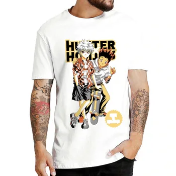 Japonų Anime, Hunter X Hunter Marškinėliai Vyrams Kawaii Hisoka Grafinis Tees Viršūnes Harajuku Animacinių filmų Killua T-marškinėliai, Unisex Marškinėlius Vyras