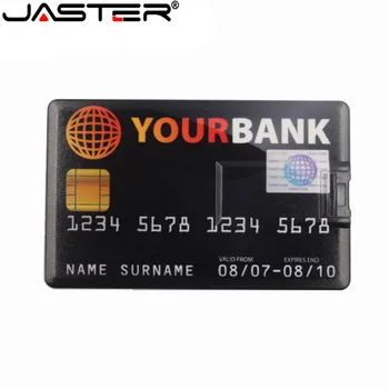 JASTER naujų vandeniui Super Slim Kredito Kortelė USB Flash Drive 32GB pen ratai 4G, 8G 16G banko kortele modelis Memory Stick