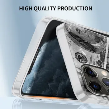 JAV Doleris Pinigų Atveju iPhone 11 12 Pro Max 7 8 Plius 6 6S + X XS XR SE 2020 Funda 