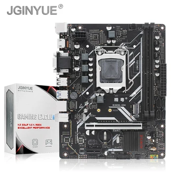 JGINYUE B360 Plokštė LGA 1151 Parama Intel Core i3/i5/i7, 8-oji/9-oji Procesorius DDR4 32G Atmintis VGA+HDMI+DVI Micro-ATX B360M-VDH