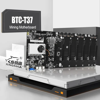 JINGSHA BTC-T37 Kasybos Plokštę 8 GPU Mainboard Su CPU Kriptografijos Ethereum Bitcoin Riserless BTC 37 Kasybos Ekspertų Taryba Miner
