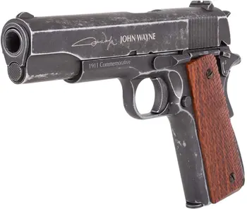 John Wayne 1911 Metalo CO2 BB Pistoletas, Ruda Spaustuvai, oro Pistoletas sienos alavo signMetal sienos plokštė