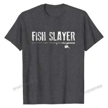 Juokingi Žvejybos Marškinėliai Žuvų Slayer Tėvo Diena Dovanos Įrengtas Atsitiktinis T Marškinėliai Medvilnės Vyrų Topai Marškinėliai Atsitiktinis