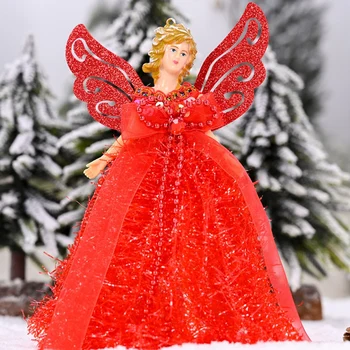 Kalėdų Angelas Sparnų Lėlės Kabinti Kalėdų Medžio Karolius, Papuošalai, Namų Dekoro, Puikus Sparnus Elf Fairy Rėžtuvės Mergina Darbastalio Apdaila