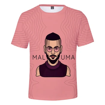 Karšto Pardavimo Maluma 3D T-Shirt Vyrai/Moterys Maluma Atspausdintas Trumpas Rankovės Marškinėliai Berniukų/Mergaičių Vasaros Orui Tee Karšto Mados Viršūnes