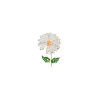 Korėjos pop Daisy Žaibo Lotoso Gėlės Broche Mados Gėlių Emalį, Segtukai, Saulėgrąžų Sagės Mielas Maišelį Piktogramą Emblemos Vyrų Dovana Moterims