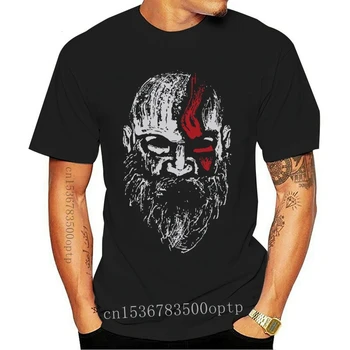 Kratos Nelaimę Karo Dievo Tendencijos Kūrinį Viršūnes Tee Marškinėliai Naujovė Žaidimų T-Shirt Homme Individualų