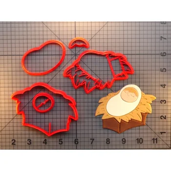Kūdikio Jėzaus Kristaus Betliejuje Žvaigždė Žuvies Siluetą Minkštas Dekoruoti Cookie Cutter Užsakymą Pagaminti Maisto kokybės 3D Spausdinti