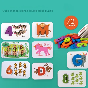Kūdikių Ankstyvojo Ugdymo Žaislai, Dėlionės Dėlionės Žaidimas Vaikų Pažinimo Mokymo priemonių Pripažinimo Skaitmeninio Raidžių Porą Mokymosi Žaislas