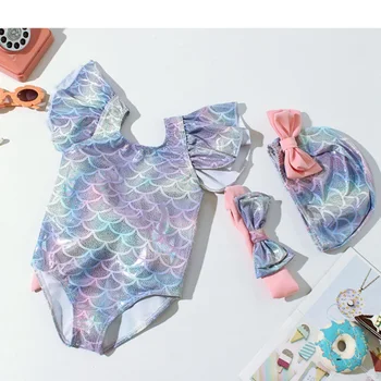 Kūdikių Mergaičių maudymosi kostiumėlį Plaukimo Mada Vaikams Plaukti Nešioja Girl Undinė Vaikams Baby Girl Vaikai Mergina maudymosi Kostiumėliai, Nardymas Greitai džiūsta
