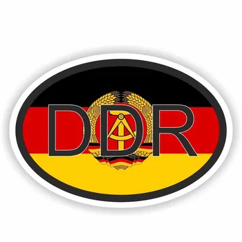 Kūrybos DDR Vokietija Coloful Lipdukai Šalies Kodas Juokinga Automobilio Langą Kūno Motociklo Dekoratyvinis Lipdukas PVC
