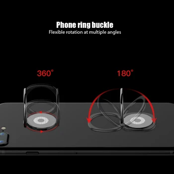 Labai Plonas Prabanga Metalo Mobiliojo Telefono Lizdo Laikiklį Universalus Telefono Magnetinis Laikiklis Stovėti Priedai Piršto Žiedą 360°