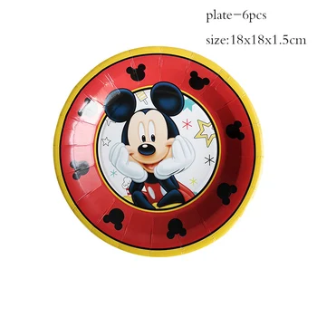 Laimingas Disney Mickey mouse vaikas, gimtadienio Vienkartiniai indai 