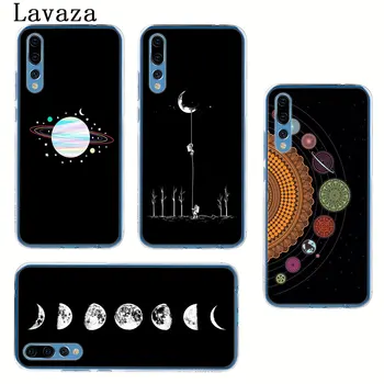 Lavaza Kosmoso Love Moon Astronautas Katė Telefoną Atveju Huawei 30 P20 Pro P9 P10 Plius P8 Lite Mini 2016 2017 P smart Z 2019 Dangtis