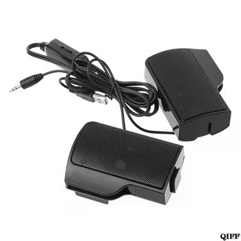 Lašas Laivas&Didmeninės 1 Pora Mini USB Powered Linijos Kontrolės Stereo Clip-On Garsiakalbis Notebook Laptop APR28