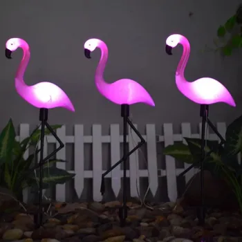 LED Lauko Saulės Lempos Flamingo Vejos Žibintai, Saulės Šviesos Kieme Žiburiai Vandeniui Ligh Kalėdinė Dekoracija Sode Namų Navidad