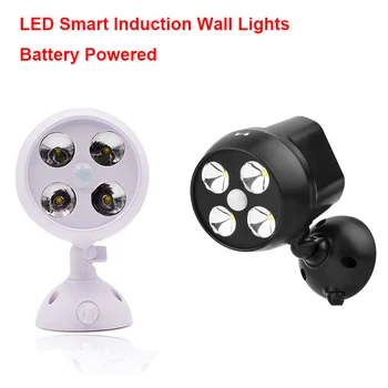 LED Smart Sienos Žibintai Lempa Žmogaus kūno Indukcinės + šviesos Jutiklis Kontrolės Baterija Lankstus Koridoriaus Lauko Garažas Kieme