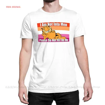 Lesbiečių CatT-Shirt Vyrai, Aukščiausios Kokybės Medvilnės Trumpos Vasaros Rankovės Garfildas Odie Atsitiktinis Marškinėlius Laisvas
