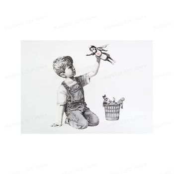 Lipnios sienos lipdukai Banksy Žaidimas Keitiklis Slaugytoja Duoklė Sienos Meno Plakatų ir Nuotraukų Biuro, svetainė, Miegamojo Dekoras
