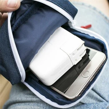 LKEEP Nešiojamų Kelionių Ausines Laidas USB Skaitmeninis Mini Organizatorius turėtojas Saugojimo Makiažas Maišelį Kosmetikos Atvejais, Kelionės Krepšys