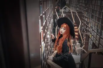 Lolita Ragana Skrybėlę Gotikos Magiškas Helovinas Kostiumų Priedai Rekvizitai Senovinių Nėrinių Didelis Lankas Maskuotis Šalis Pasiekė Bžūp Wizard hat