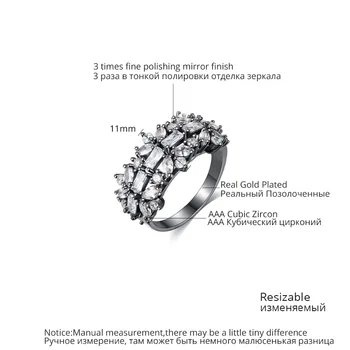 LUOTEEMI Didmeninės Gėlių Atidaryti Žiedas Moterims Šalis Pažintys su Prabanga AAA+ CZ keičiamo dydžio Žiedas bižuterijos Bijoux Femme Dovana