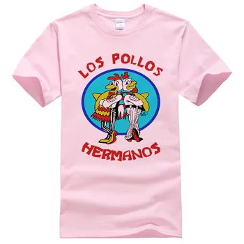 Mados Los Pollos Hermanos Marškinėliai vyriški Breaking Bad Vištienos Broliai T-marškinėliai Berniukams, Atsitiktinis Tees vyrų, moterų Topai #108