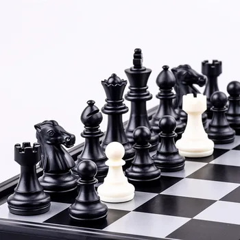 Magnetinio Nardai, Šachmatai Šaškės Nustatyti, Sulankstomas stalo Žaidimas 3-in-1 Kelių Tarptautinės Šachmatų Lankstymo Šachmatų Nešiojamų stalo Žaidimas