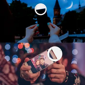 Makiažo Veidrodėliai Selfie LED šviesos Nešiojamų Mobiliųjų Telefonų Šviesos Įrašą Selfie LED Auto Žibintuvėlis Makiažo Veidrodėliai Smartfon