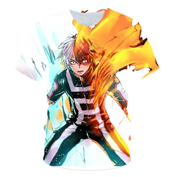 Mano Herojus akademinės bendruomenės Anime T-Shirt Midoriya Izuku Cosplay Marškinėliai Atsitiktinis Patogiai 3DT Boku No Herojus akademinės bendruomenės