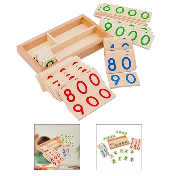 Matematikos Skaičius Kortelė 1-9000 Ikimokyklinio Montessori Matematikos Mokymosi Žaislai