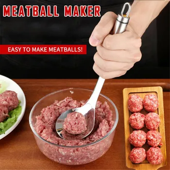 Meatball Maker Šaukštas Mėsos Baller Su Elipsės Formos Nutekėjimo Skylę Virtuvės Indų