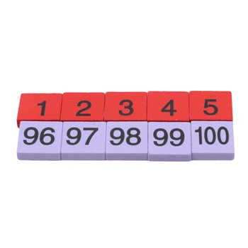Mediniai Montessori Šimtai Valdybos Matematika 1 iki 100 iš Eilės Numerių Skaičiavimo Žaislas Montessori Ugdymo Mediniai Žaislai Vaikui