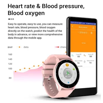 MEGIR Sporto Žiūrėti Moterų, Vyrų Širdies ritmas, Kraujo Spaudimas Fitness Tracker IP67 Mados Vandeniui Smart Laikrodžiai, skirta 