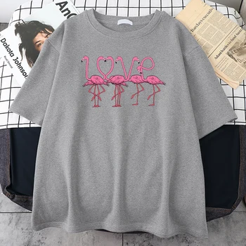 Meilė Flamingo Vasaros Spausdinimo Vyrų Marškinėliai Madinga Aukštos Kokybės Marškinėlius Street Patogiai T-Shirt Sporto Atsitiktinis Vyrams Trumpomis Rankovėmis